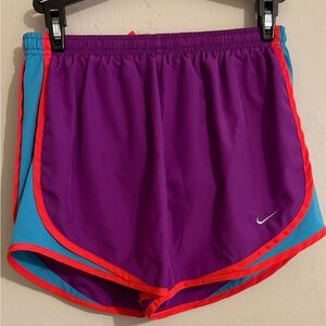 Nike Purple and Teal Women’s Athletic Shorts S